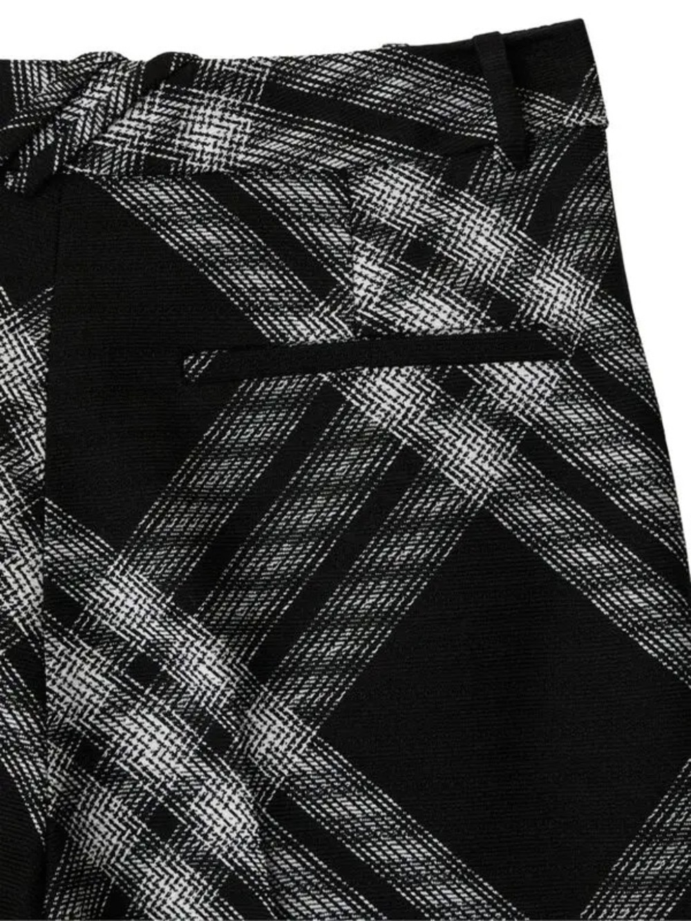 Burberry Classic Black Check Plaid Wide-Leg Palazzo Pants CURRENT SEASON - Picture 3 of 5